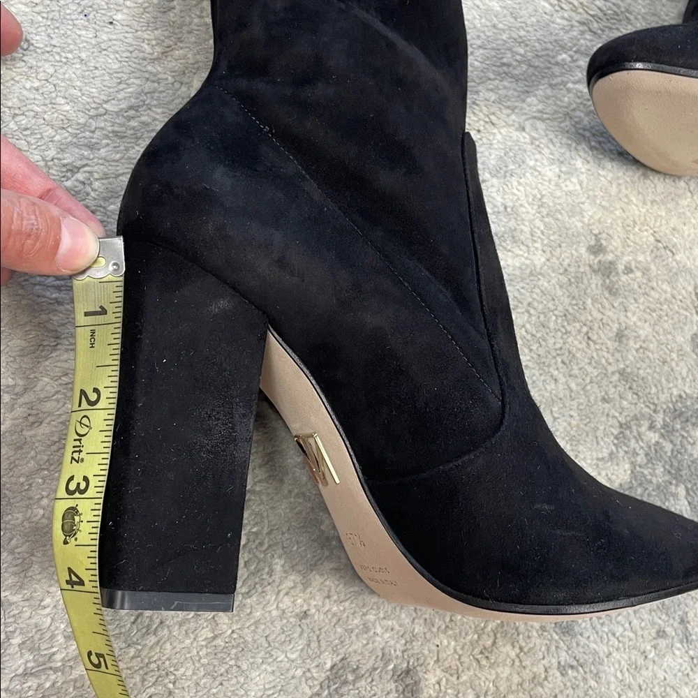 NIB Tamara Mellon Helmut Over The Knee Stretch Suede Boots Thigh Black 37.5